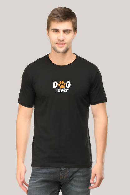 Round Neck Half Sleeve T-shirt for Dog Lovers