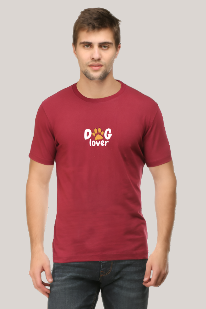 Round Neck Half Sleeve T-shirt for Dog Lovers