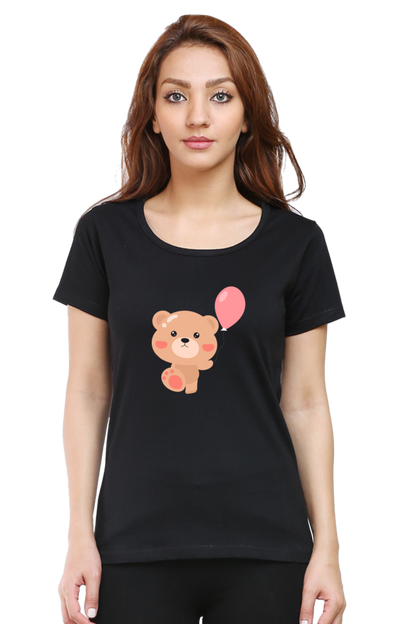 Cute Teddy Women Printed T-Shirt