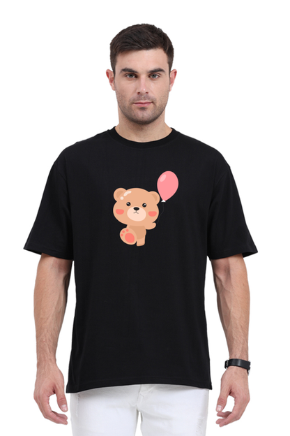 Cute Teddy Printed Pure 100% Cotton Oversize T-Shirt