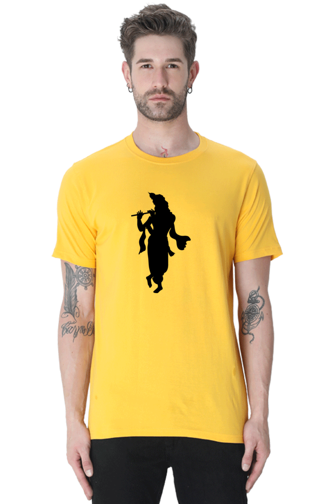 Krishna Printed Design T-Shirt – Spiritual Graphic Tee for Devotees