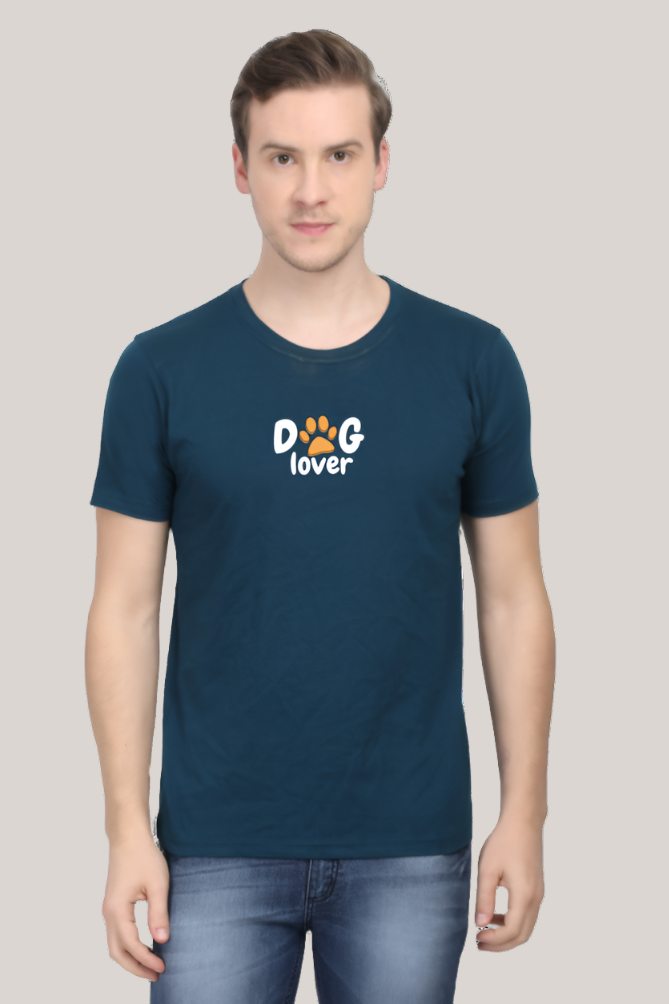 Round Neck Half Sleeve T-shirt for Dog Lovers