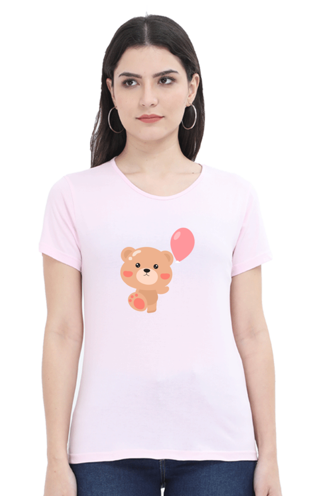 Cute Teddy Women Printed T-Shirt