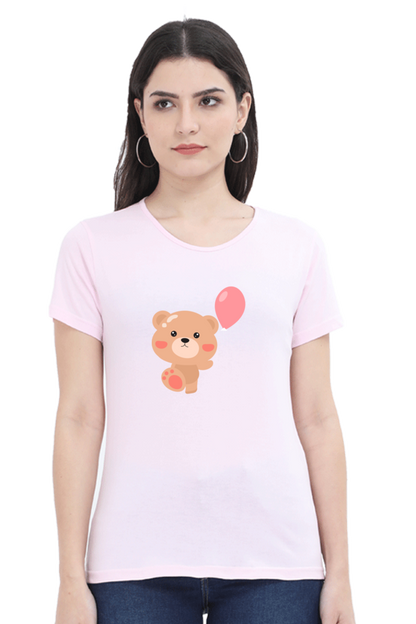 Cute Teddy Women Printed T-Shirt