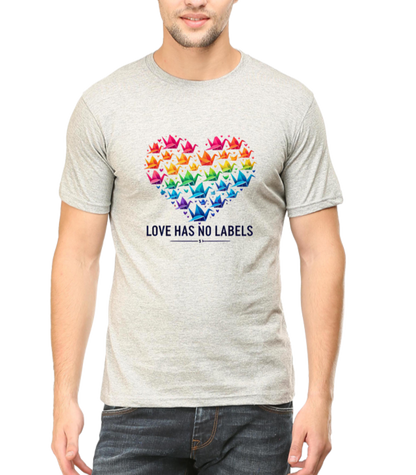 Valentine's Day "Love Has No Labels" Origami Bird Graphic T-Shirt