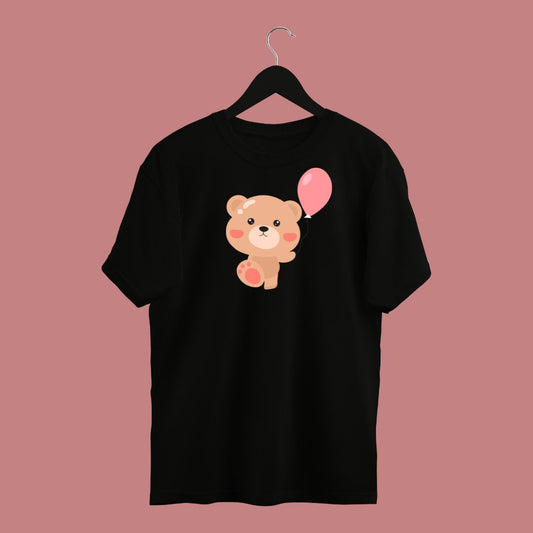 Cute Teddy Printed Pure 100% Cotton Oversize T-Shirt